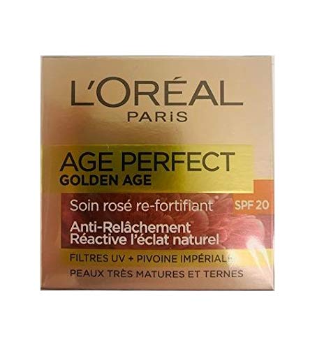 L'Oréal Paris Age Perfect Golden Age - Crema de día con extracto de peonía LSF20, 1 unidad (50 ml)