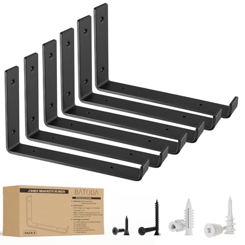 BATODA 10” Shelf Brackets with Lip (Match 9.25