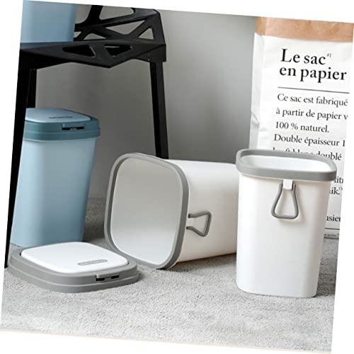 Caneca de basura rectangular con tapa estilo nórdico 10L miniatura 3