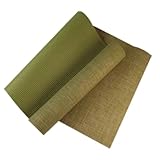 Yogamatte mit Leinen- und Kunststoffbasis, Unisex-Übungs-Yogamatte, 5 mm dicke Kissenunterstützung for Fitness- und Fitnessstudio-Workouts(Groen)