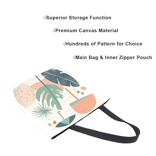 Extra Large Shoulder Tote Bag for Beach Travel Weekender Gym Bohemian Monstera Leaves Umbrella Reusable Grocery Canvas Shopping Bag4