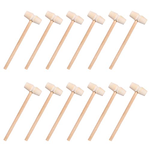 STOBOK 40pcs Wooden Cake Hammers Mini Seafood Hammers Multi-Purpose Crab Openers