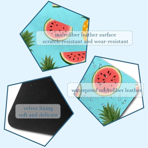 Funda para portátil de 13.8x10.2 pulgadas en terciopelo azul Summer Fruits 3
