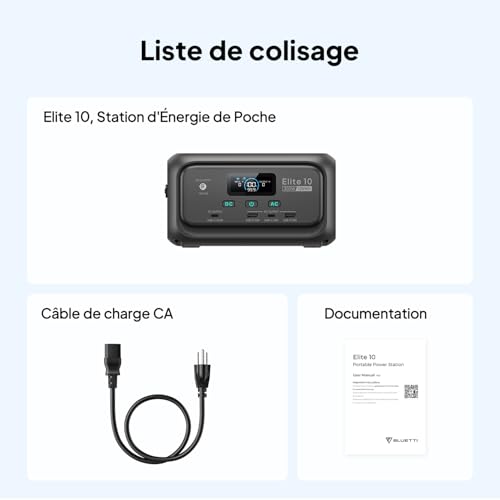BLUETTI Elite 10 128Wh & 200W Prise CA Générateur Électrique Portable – vue 8