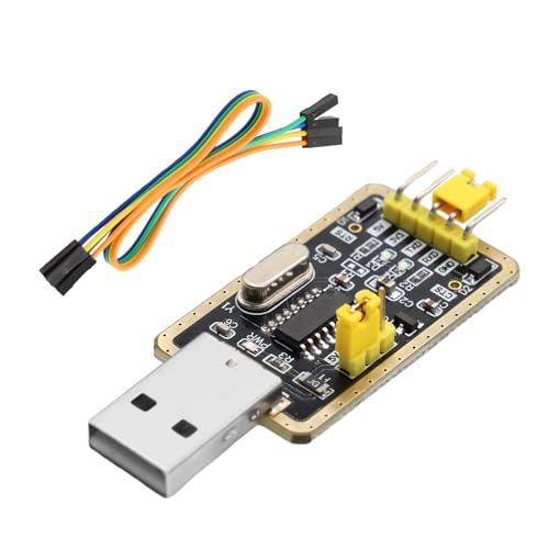 QIQIAZI UART-TTL - Adaptador USB con convertidor CH340G, 3,3 V/5 V, UART-TTL USB con cable Jumper compatible con Arduino