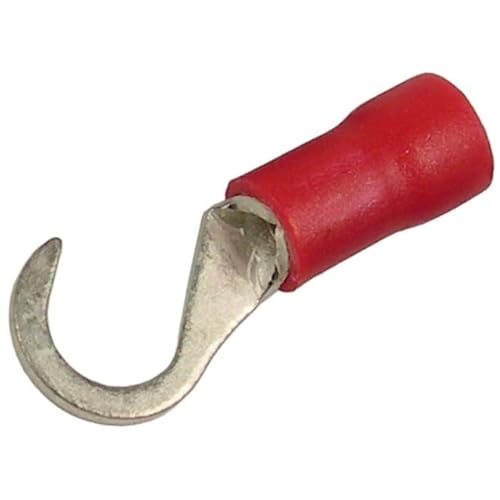 Pico 1743PT 22-16 AWG(Red) Flared Vinyl Insulated Electrical Wiring #6 Hook Terminals 100 Per Package
