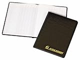 Adams Account Book, 7 x 9.25 Inches, Black, 6-Columns, 80 Pages (ARB8006M)