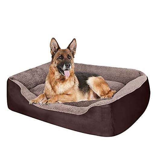 PUPPBUDD Dog Beds for Large Dogs, Rectangle Washable Dog Bed Comfortable and Breathable Pet Sofa Warming Orthopedic Dog Bed for Large Medium Dogs