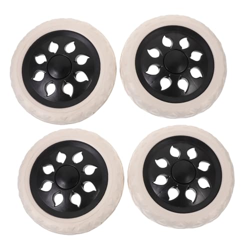 FOMIYES Sturdy Shopping Cart Wheels 4pcs Replacement Caster Wheels for Trolleys Carts Wheelchairs Easy to Assemble