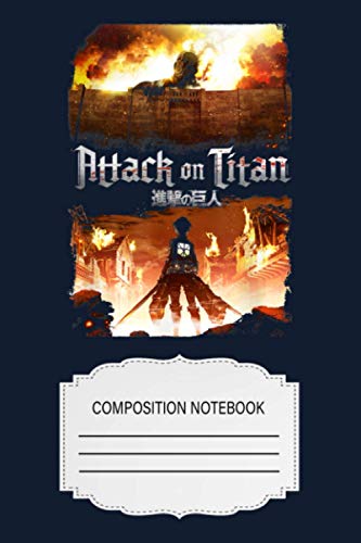 Attack On Titan Keyart FF Notebook: 120 Wide Lined Pages - 6" x 9" - College Ruled Journal Book, Planner, Diary for Women, Men, Teens, and Children