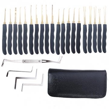 Bheema Goso 24pcs Single Hook Lock Pick Set Locksmith Tools Lock Pick Kit