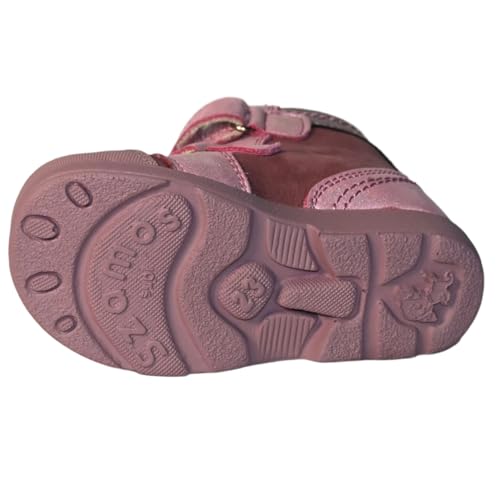 Girls’ Genuine Leather Orthopedic – Supportive, Corrective Kids Ankle Boots with Dual Adjustable Hook & Loop Straps, Pink Glitter with Unicorn Design4