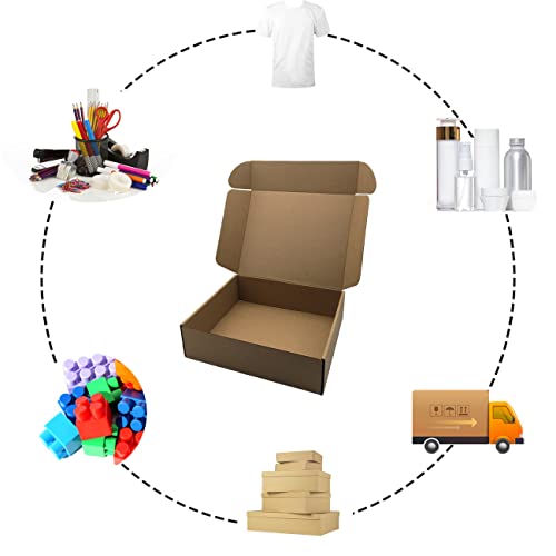 11x9x3 inch Shipping Boxes Pack of 25, Brown Corrugated Cardboard Mailers by Livejun - Image 3