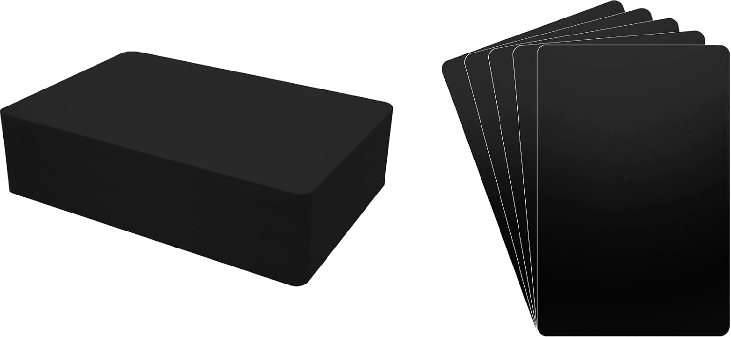(100) Blank Heavy Duty Black DVD Divider Cards - Organize Your DVD Collection! (Dividers/Section Seperators/Bin Cards/Separators) - #DVNS85BK
