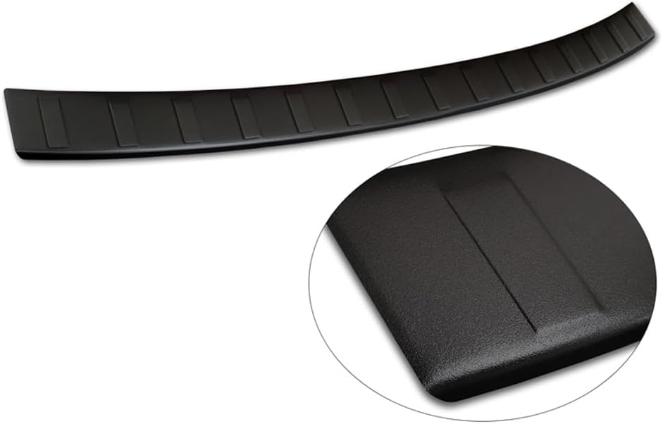 Avisa Matt Black Stainless Steel Rear Bumper Protector Compatible with SsangYong Torres (J100) 2022- 'Ribs'