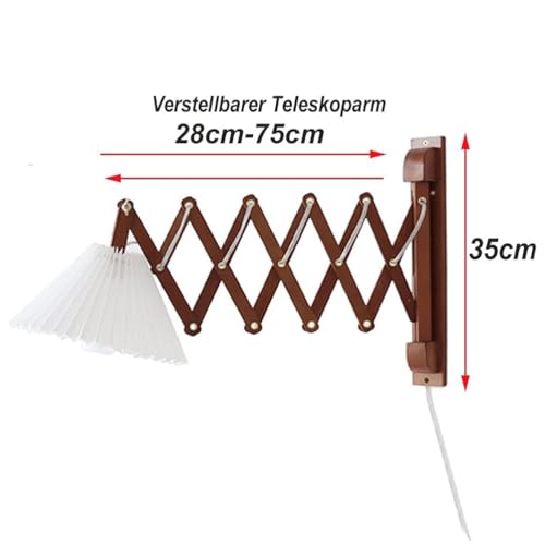 Applique murale extensible bras réglable de lecture avec prise - 4