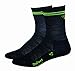 DeFeet Men's Lime Hi-Top Sock, Charcoal, X-Large