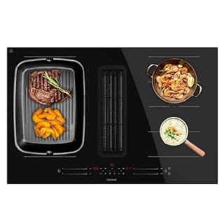 Cecotec Piano cottura a induzione Bolero Squad IH 4800 TotalFlex80. cappa aspirante integrata, 15 livelli di potenza, 7400 W, timer, forza di aspirazione 630 m3/h, tattile, blocco di sicurezza