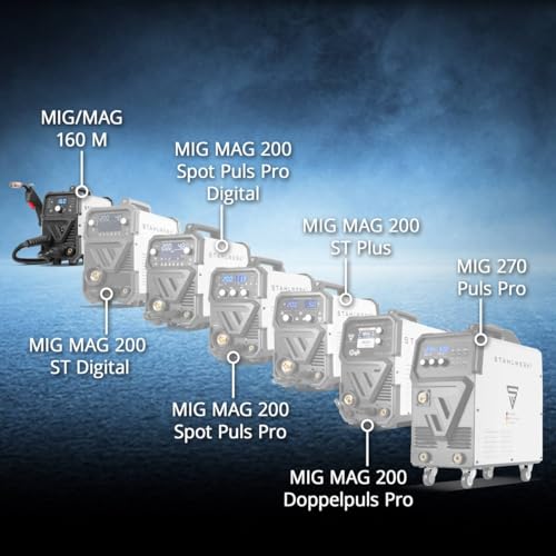 STAHLWERK Poste à Souder MIG/MAG 160 M – Kit complet – Onduleur Combiné 5-en-1 Compact de 160 A pour FLUX (Fil Fourré), MMA (ARC) & Lift-TIG (DC), Seulement 6,8 kg, Hotstart et Anti-Stick – vue 3