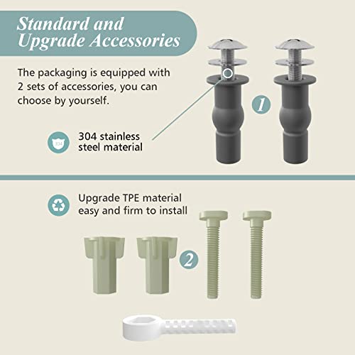 Kemexc Toilet Seat With Toddler Seat Built In, Slow-Close, Quick-Release Hinges, Easy To Clean, 6 Anti-Slip Devices Never Loosen, Potty Training Toilet Seat, Toddler Toilet Seat, Aqua Blue Elongated 18.5 #TOP6