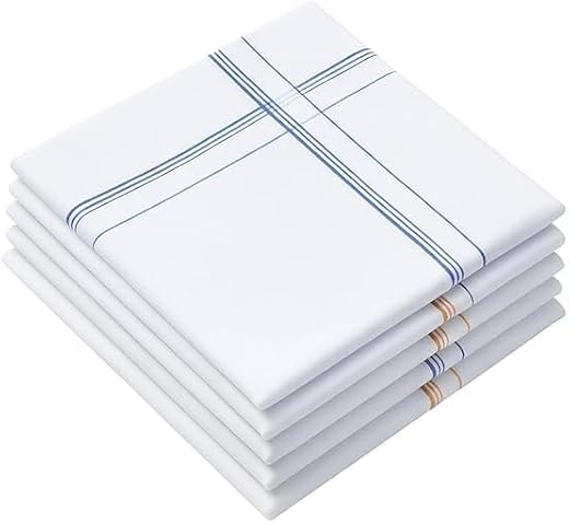Aenon Fashion is my passion Men's Cotton Handkerchief Set | Soft &amp; Absorbent Hanky for Men | 100% Pure Cotton, Medium Siz...