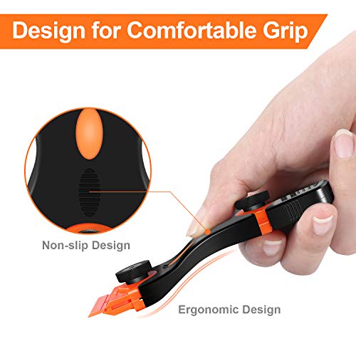 2PACK Razor Blade Scraper, 2-in-1 Scraper Tool with 12Pcs Plastic Blades and 7Pcs Metal Blades, Multi-Purpose Cleaning Razor Scraper for Decals, Stickers, Labels, Caulk, Adhesive, Paint Removal by YUUMEA - Used condition - Image 5