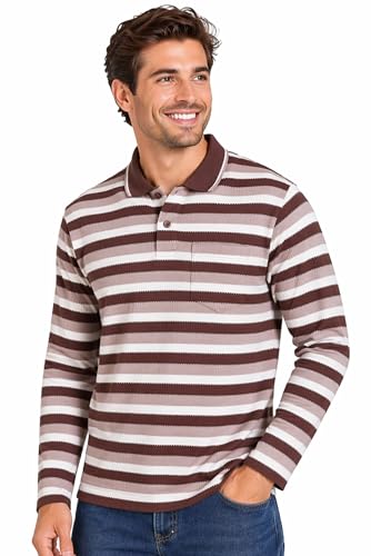 Image of SANE ORIGINALS Full Sleeves Textured Polo Tshirt for Men with Pocket || Long Sleeves Collar and Pocket T-Shirt for Men