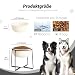 Hundenapf Erhöht Futternapf Hund Keramik - rutschfeste Fressnapf mit Metallständer - Ideal für Mittelgroße und Große Hunde - 1600 ml - Beige