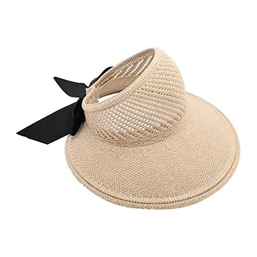Women Sun Visor Hat UV Protection Beach Straw Hats Travel