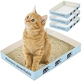 APISONI - 3 Uds Arenero Gato Desechable, Arena Aglomerante para Gato, Arena Gatos, Arenerno Gatos, Caixa de Areia