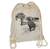 Ma2ca® Skateboard Bear - Gymsac Turnbeutel - Stoffbeutel Hipster Sportbeutel Rucksack bedruckt Tasche Bär Grizzly Skater Skateboarder
