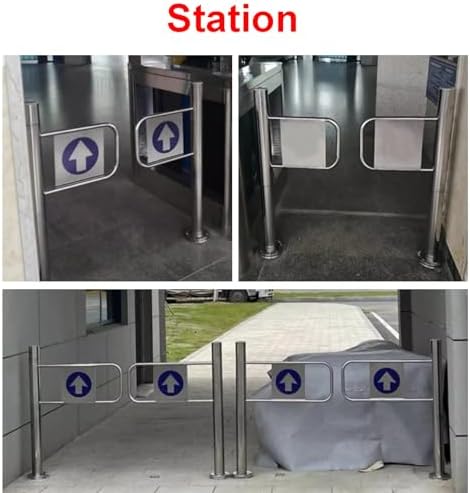 Automatic Commercial Swing Gate for Supermarket Entrance, Heavy-Duty One-Way Metal Access Door, Durable Security Gate (Right, 50x97 cm) - Reliable Access Control Solution