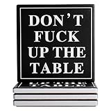 wonlex Ceramic Coasters Absorbent for Drinks, Coaster with Cork Back for Family and Friends, 4 Pack