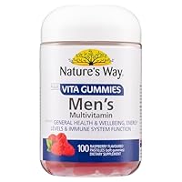 Nature's Way Men's Multi-Vitamin Vita 100 Gummies, Men's Multivitamin Gummies, Nature's Way Vita Gummies, 100 Count, Energy & Immune Support, Heart & Nervous System Health, Bone Strength, Reproductive Health, Daily Supplement