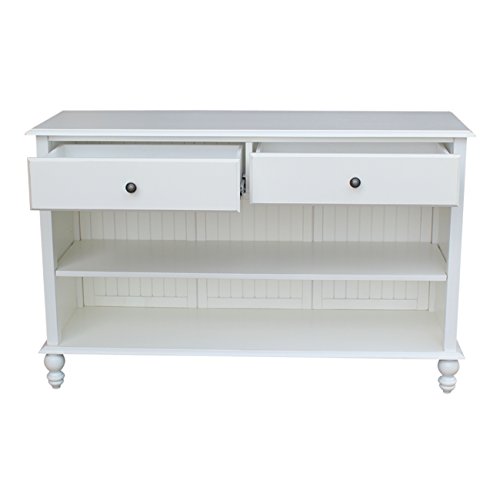International Concepts Cottage Console Table, Beach White #TOP5