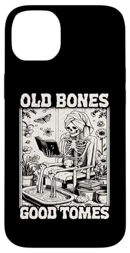 Old Bones Good Tomes Book Lover Bookworm �X�P���g���u�b�N �X�}�z�P�[�X iPhone 14 Plus �p