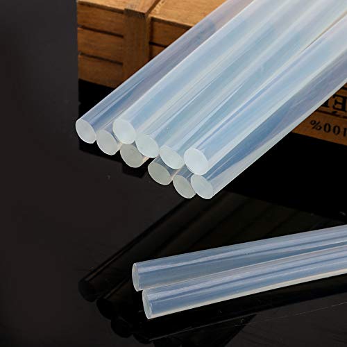 Lulonpon 100 Pieces Transparent Hot Melt Glue Sticks, 0.28 x 7.87in, EVA Resin, Non-Toxic, Compatible with Mini Glue Guns, Ideal for Art Craft, DIY Repair, Bonding, and More