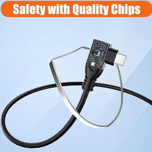 Imangoo IMANGOO-0708 16Ft Right Angle Usb C Cable For Meta Oculus Quest 3 2 Pro Pico 4 Vr Link Cable,Usb 3.0 High Speed Pc Data Transfer Long Extention Cord For Virtual Reality Headset To Pc Steam Gaming Accessories Black thumb #2