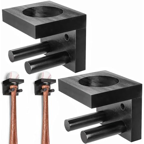 Tebery Solid Wood Baseball Bat Rack Cover