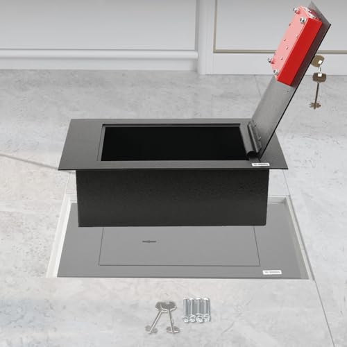 TABODD Coffre-fort au sol - 395 mm x 210 mm x 130 mm - Montage au sol - Avec serrure à clé - Pour la maison,…