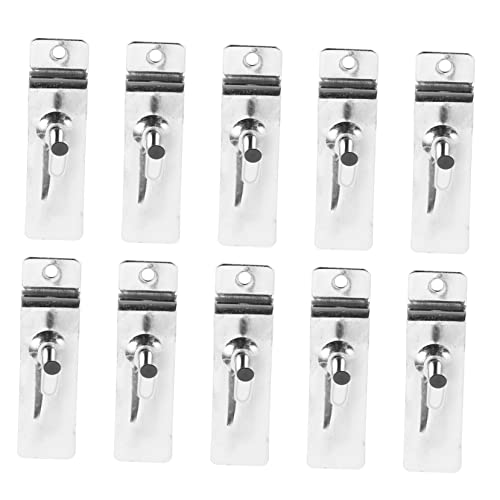 FUNOMOCYA 10 Pack Utility Hooks Heavy Duty Iron Slat Wall Hanging Hooks for Store Decorative Wall Hook High Capacity for Tools Keys Cords