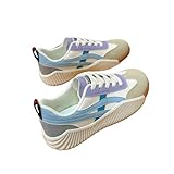 【Round Toe for Pressure Relief】Verabschieden Sie sich von unbequemen Schuhen. Das runde Zehendesign dieser Casual Sneakers sorgt für eine unverbindliche Passform, die den Druck auf empfindliche Füße lindert. Die elastische, glatte Schuhöffnung ermöglicht ein einfaches An- und Ausziehen, was sie perfekt zum Gehen oder Laufen macht. Diese Schuhe bieten Komfort und Bewegungsfreiheit.