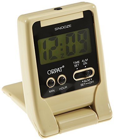 Orpat 627 DX Plastic Alarm Clock Time Piece with Vintage Look, Ivory
