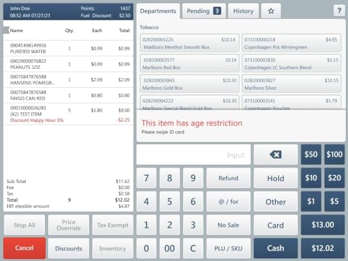 Image of All-in-One SmartPOS-129 Professional Cash Register for Small Business, POS Bundle Includes: Cashier Touch Screen Monitor, Customer-Facing Display, Cash Drawer, Thermal Printer, 2D Barcode Scanner