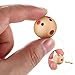 COHEALI 100pcs Wooden Beads with Face: 20mm Round Smiling Face Wood Spacer Beads for DIY Bracelet Necklace Jewelry Making Hair Crafts, 5 Styles