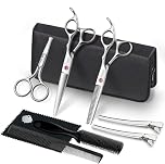 Hair Cutting Scissors Kit, Fcysy Professional Haircut Shears Hair Trimming Set, Hairdressing Scissors Thinning Shears for Women Men Pet
