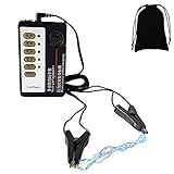 Electric Shock Nipple Clips, Adjustable Current Level Electric Nipple Clamps, Non-Piercing Metal Stimulator Nipple Jewelry, Nipple Clamps with Chain for Couples Flirting Toys (Black)