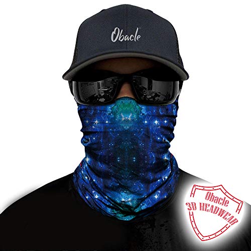 Obacle Seamless Bandana For Rave Face Mask Dust Wind Uv Sun Protection Neck Gaiter Tube Mask Headwear Bandana For Women Men Festival Party Motorcycle Riding Outdoor (Starry Sky Deep Blue Green 03) #TOP1