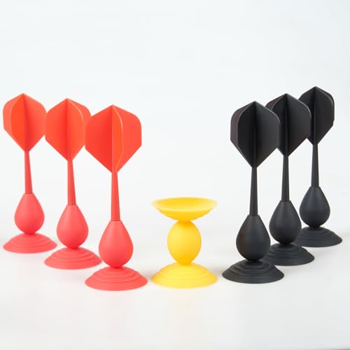 LXHOTWAR Silicone Sucker Darts Throwing Game Set for Adult & Family, Suction Cup Toys (with Black & Red Dart Flights) — view 2