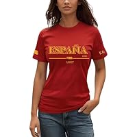 LOKYWEAR LOKY Camiseta Mujer España , Mundial de Fútbol, Diseño